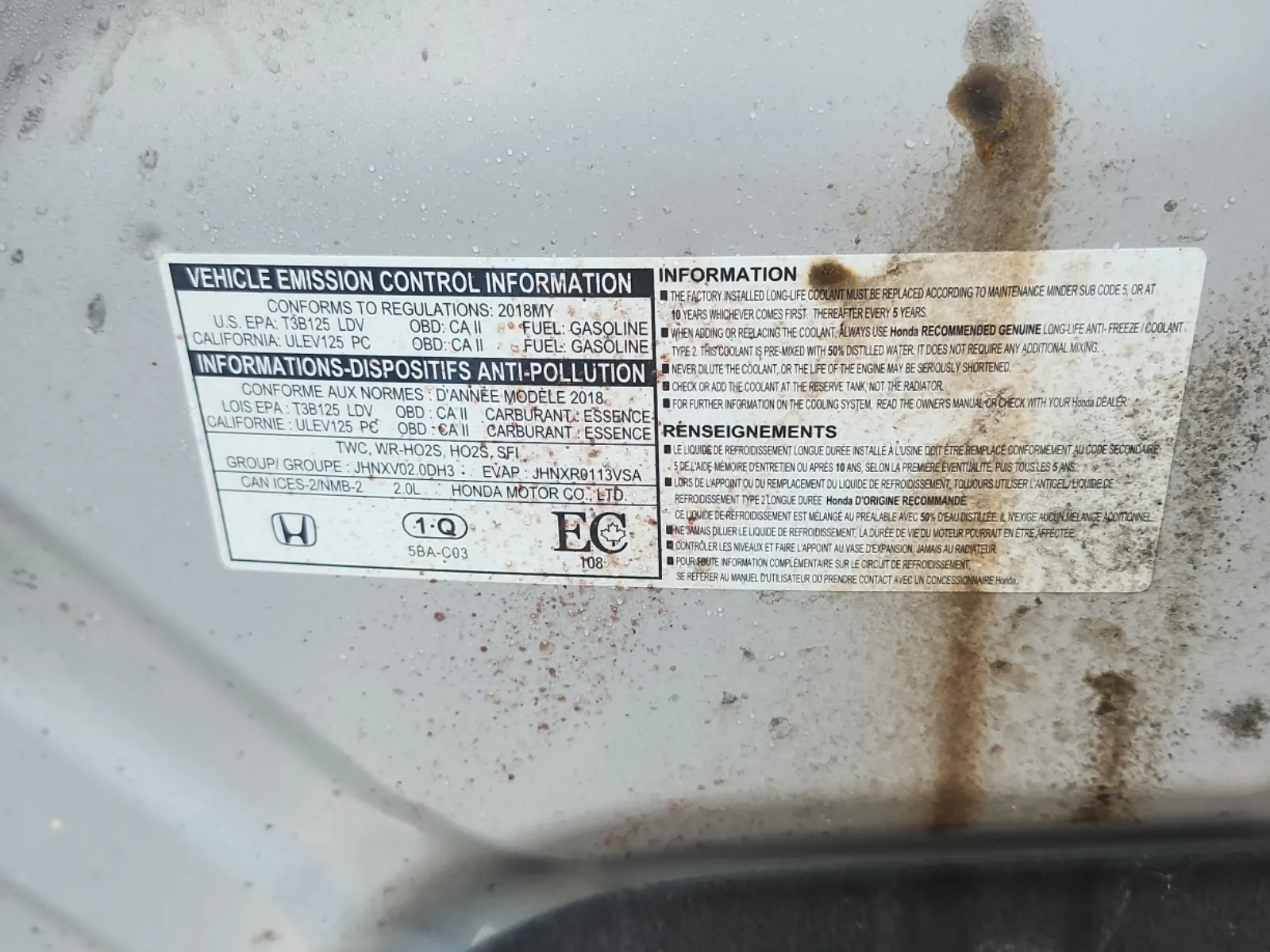 Emission Sticker Photo