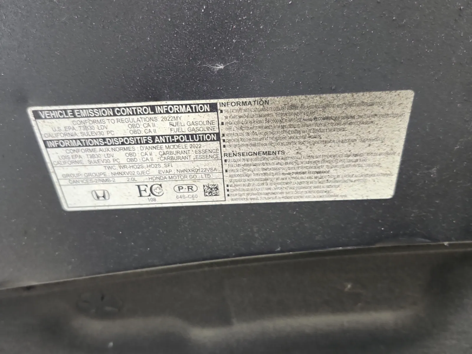 Emission Sticker Photo