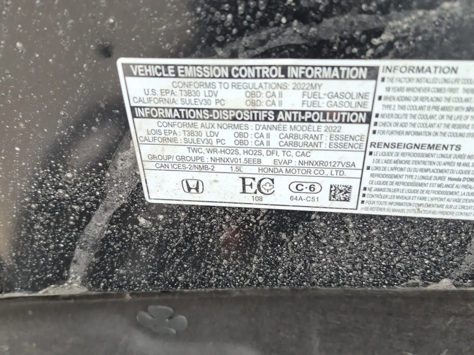 Emission Sticker Photo