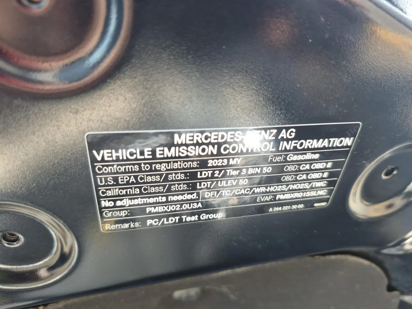Emission Sticker Photo