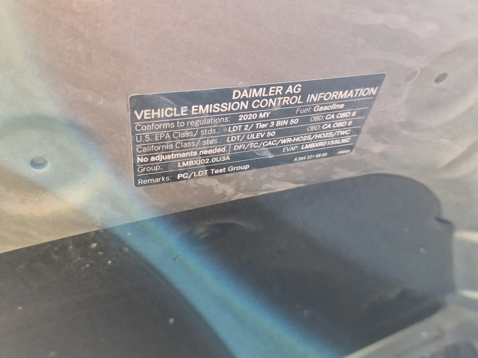 Emission Sticker Photo