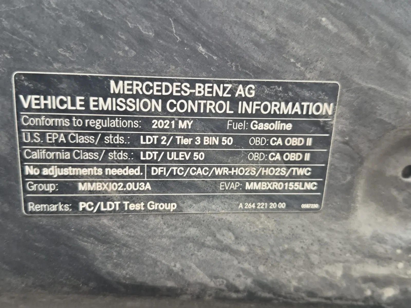 Emission Sticker Photo