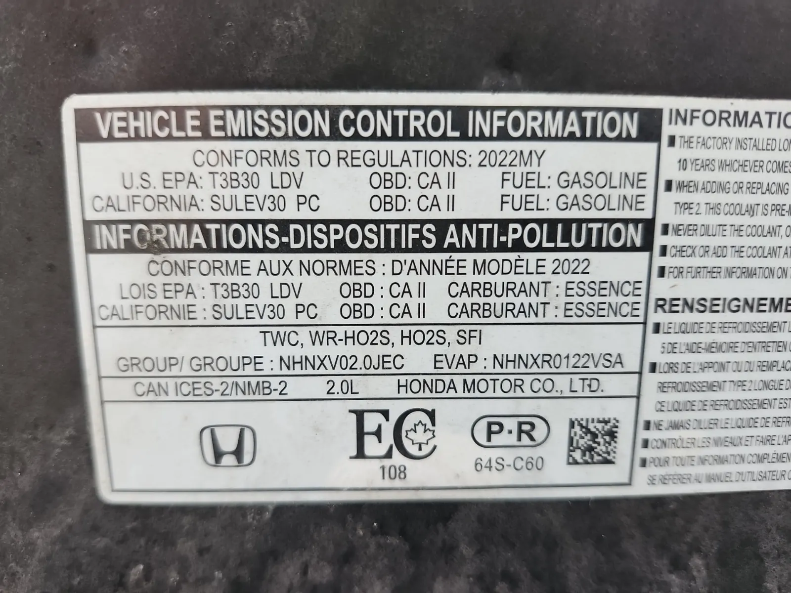 Emission Sticker Photo