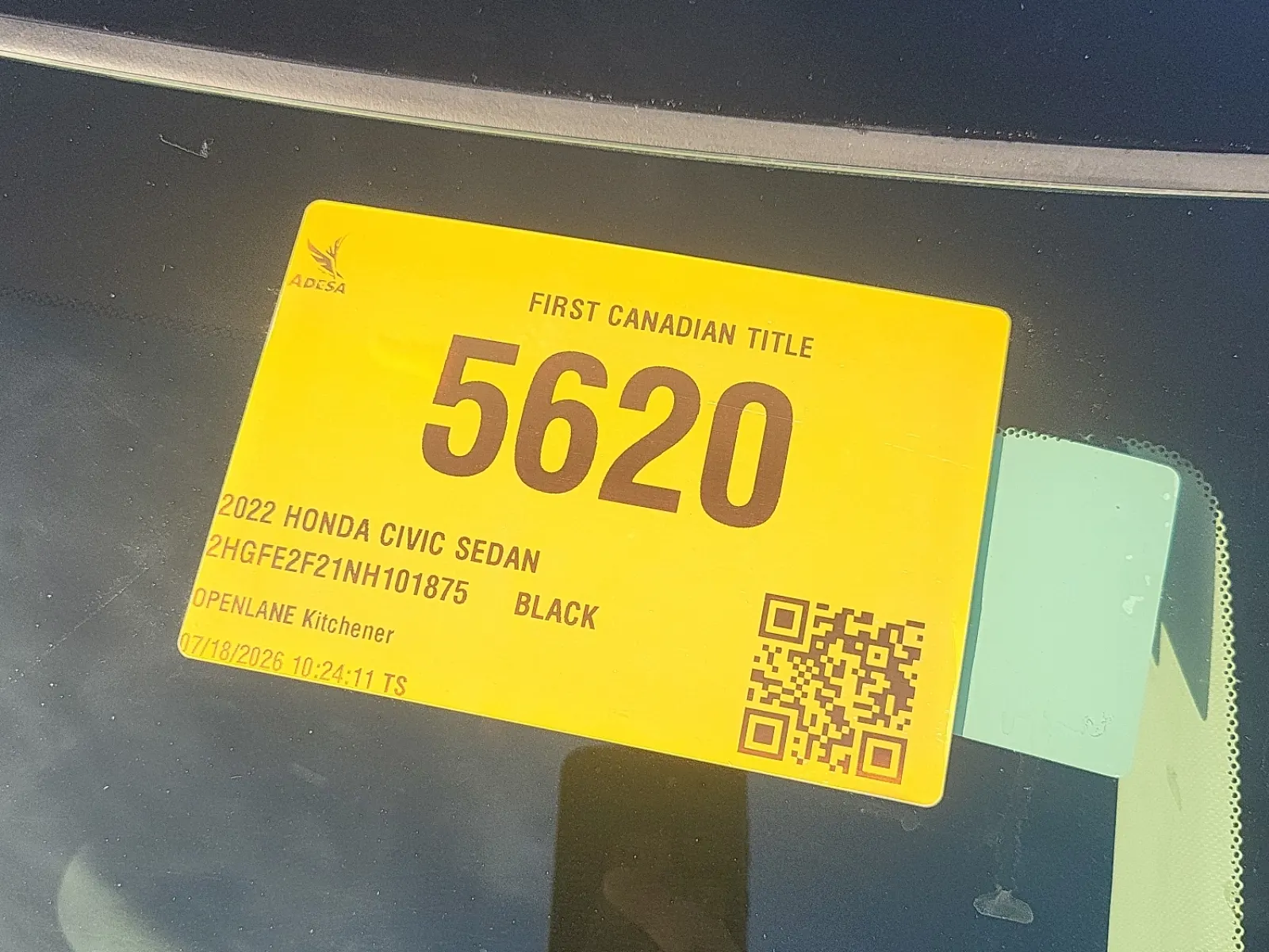 Inventory Label Photo