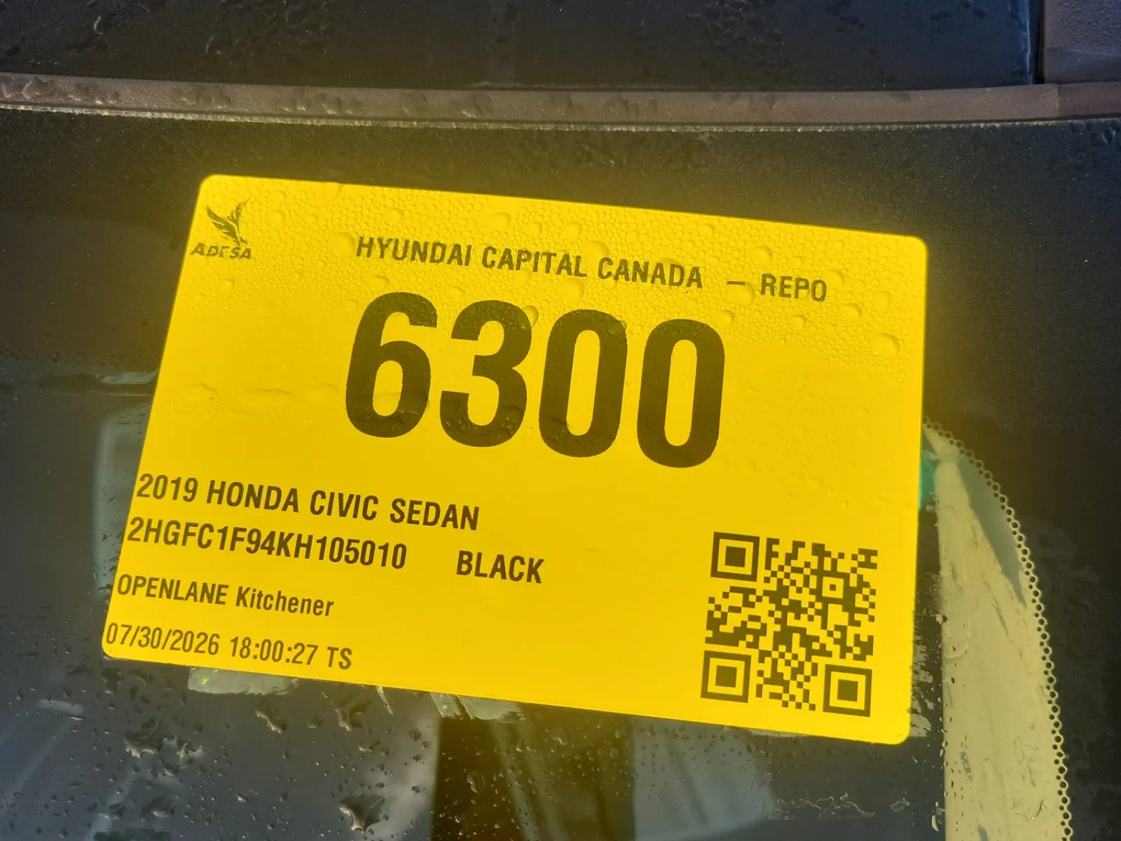 Inventory Label Photo