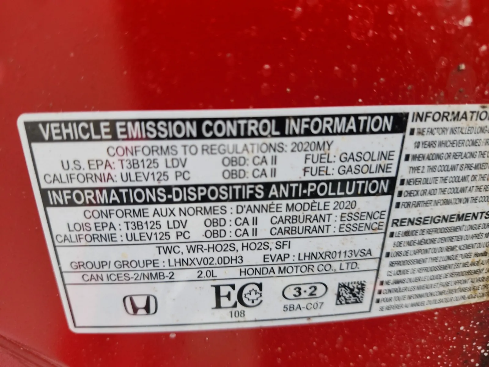 Emission Sticker Photo