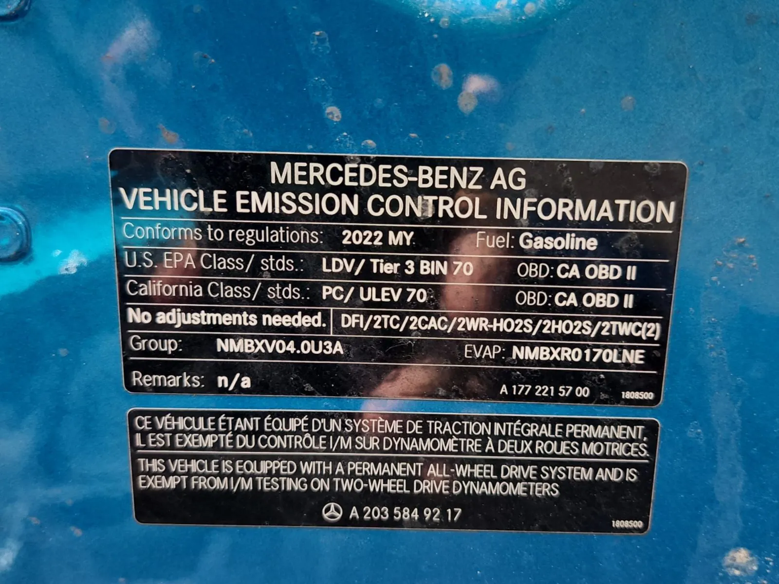 Emission Sticker Photo