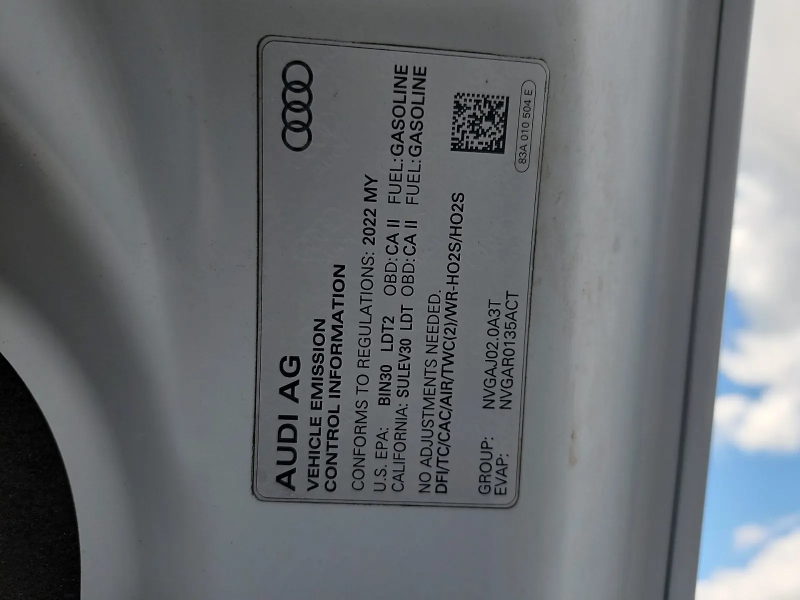 Emission Sticker Photo