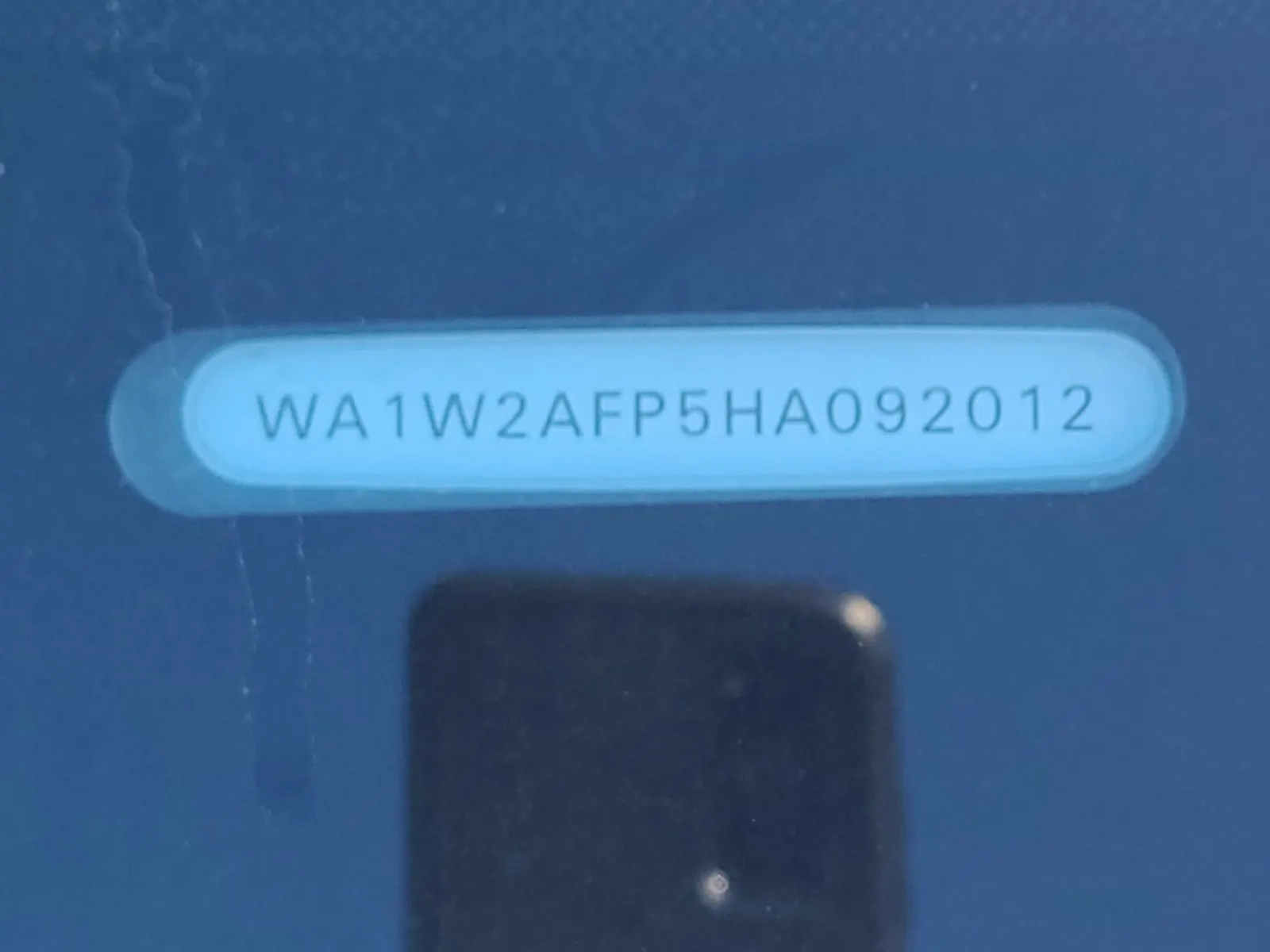 Dash VIN Plate Photo