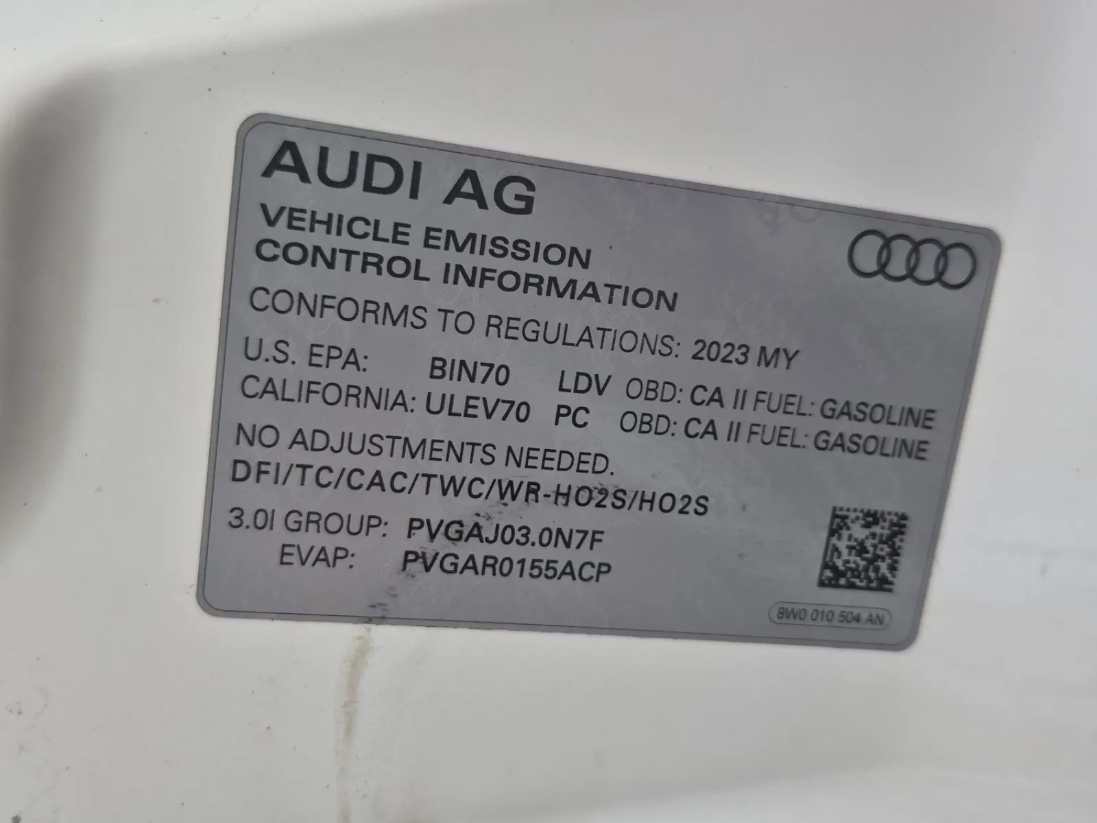 Emission Sticker Photo