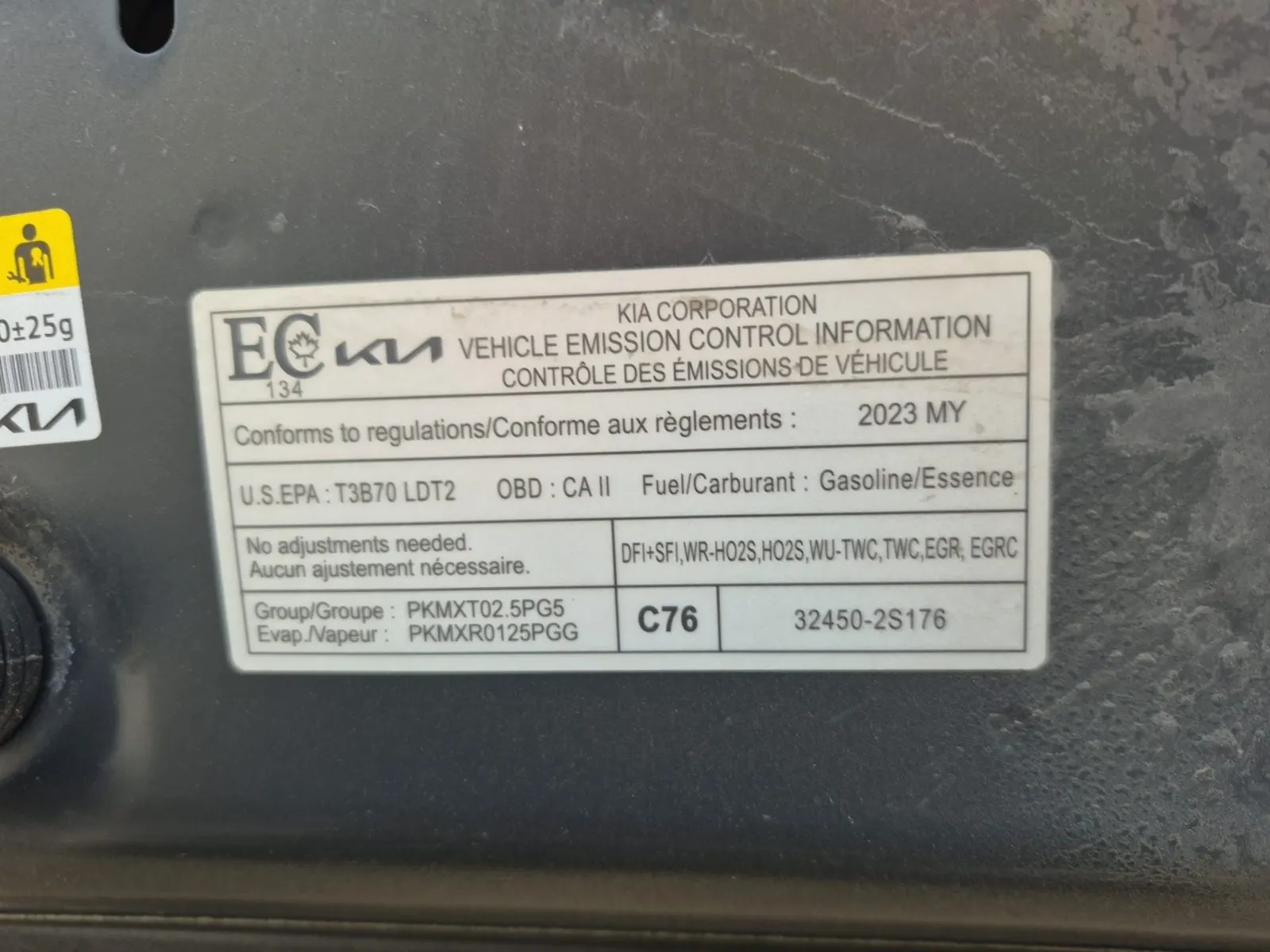 Emission Sticker Photo