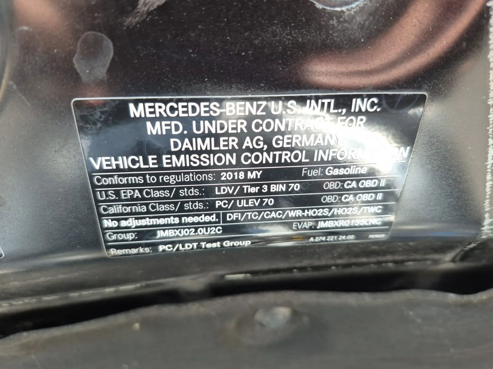 Emission Sticker Photo