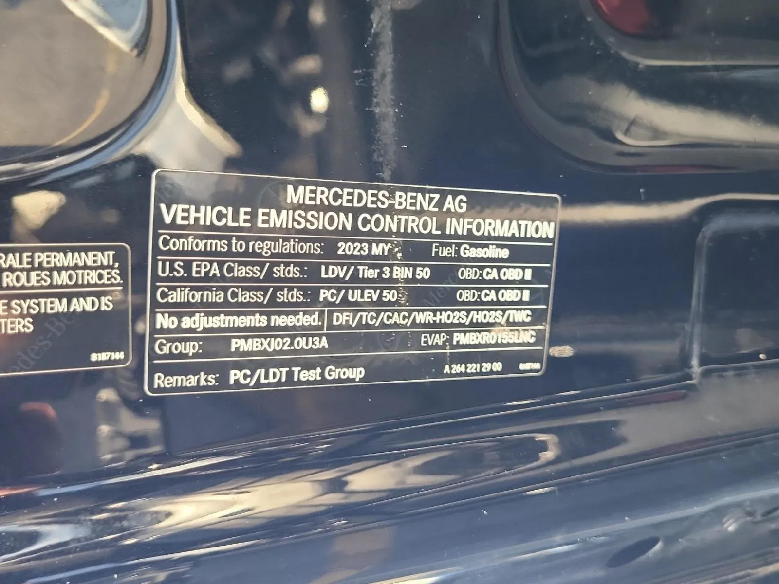 Emission Sticker Photo