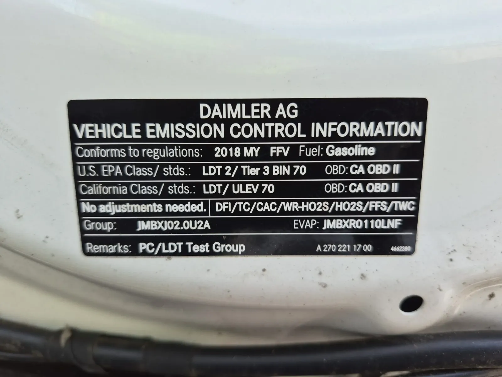 Emission Sticker Photo