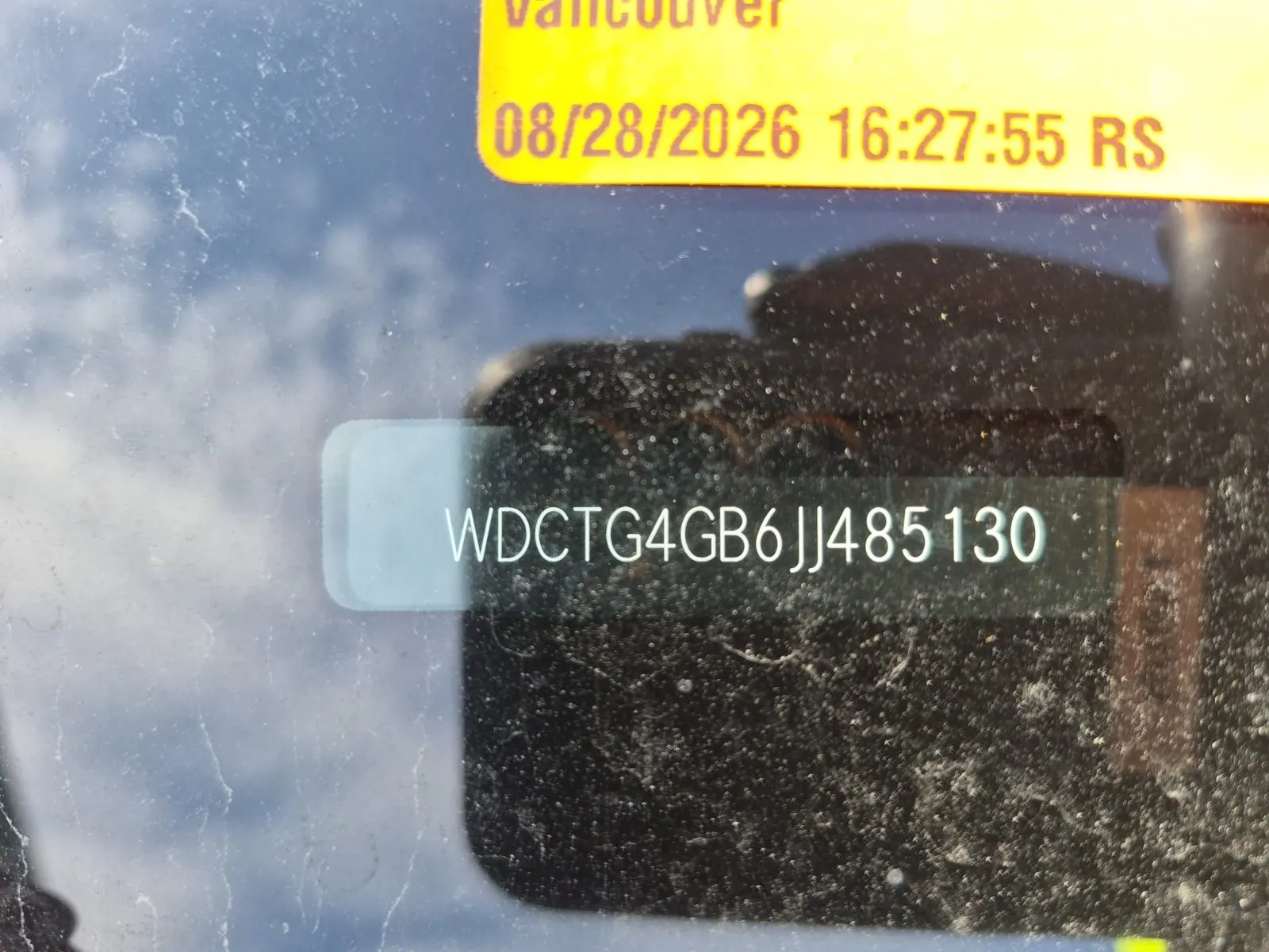 Dash VIN Plate Photo