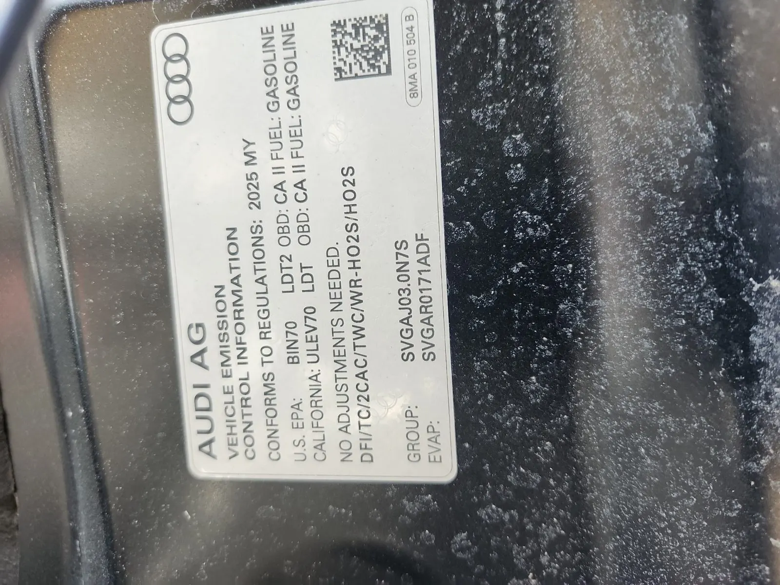 Emission Sticker Photo