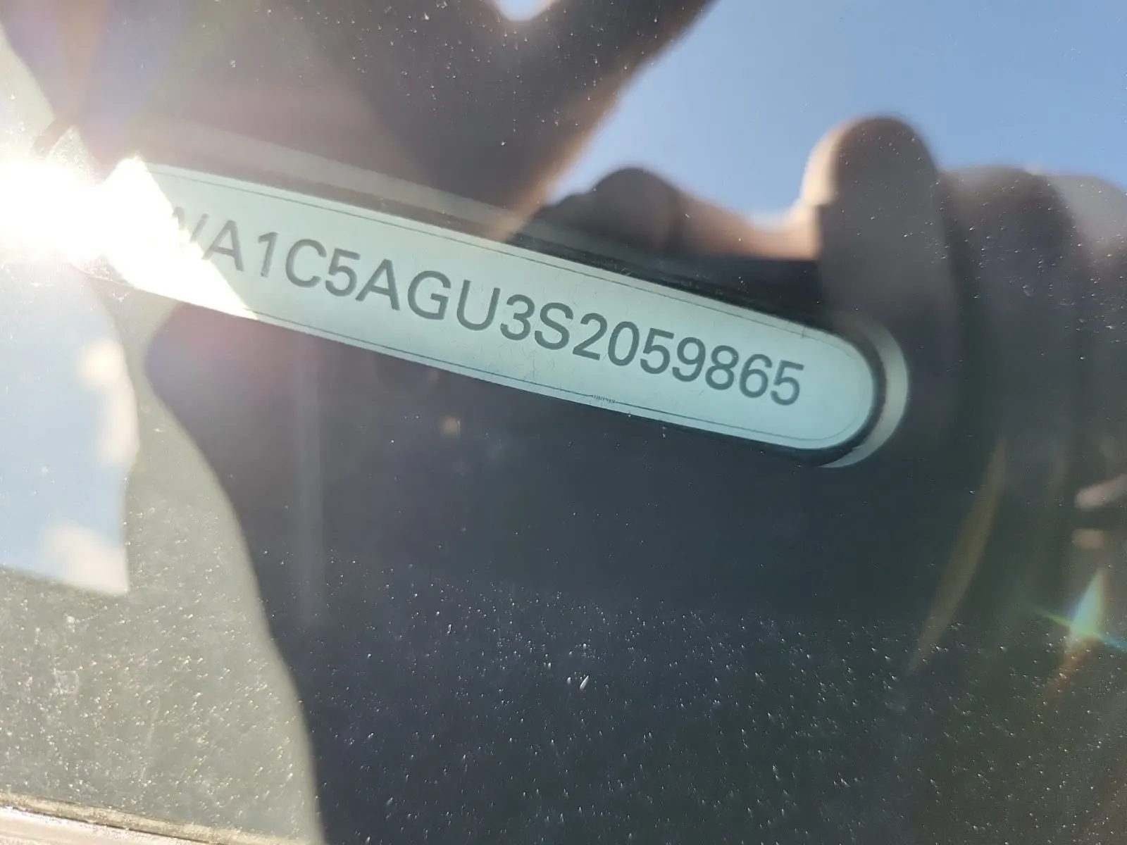 Dash VIN Plate Photo