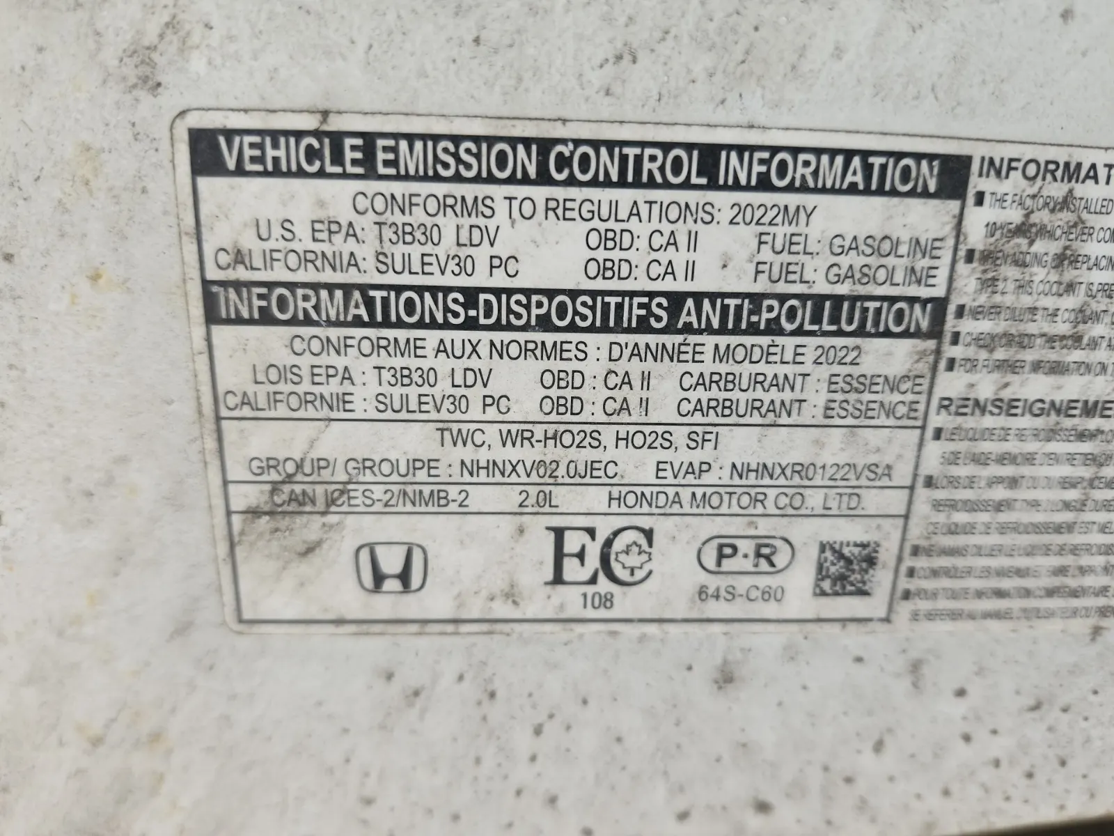 Emission Sticker Photo