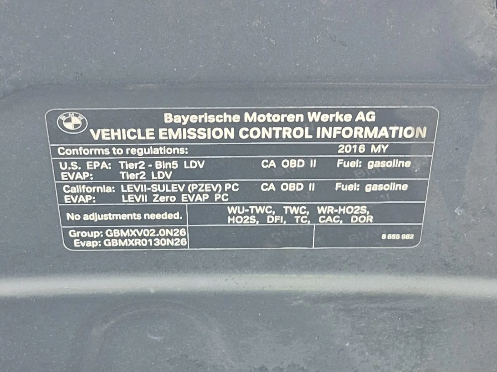 Emission Sticker Photo
